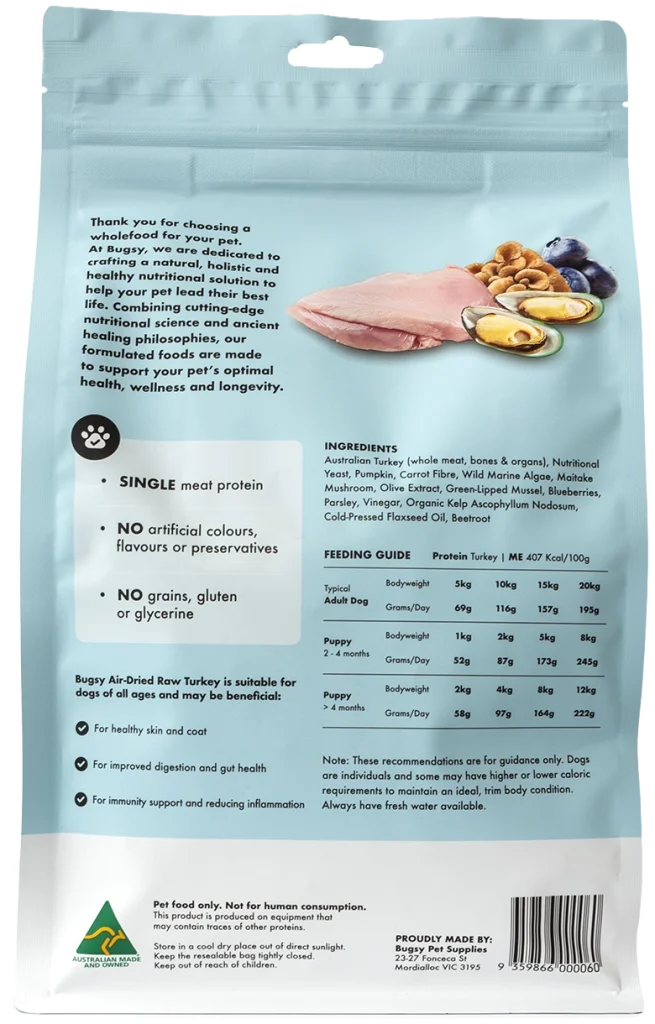 bugsys turkey 1.1kg back